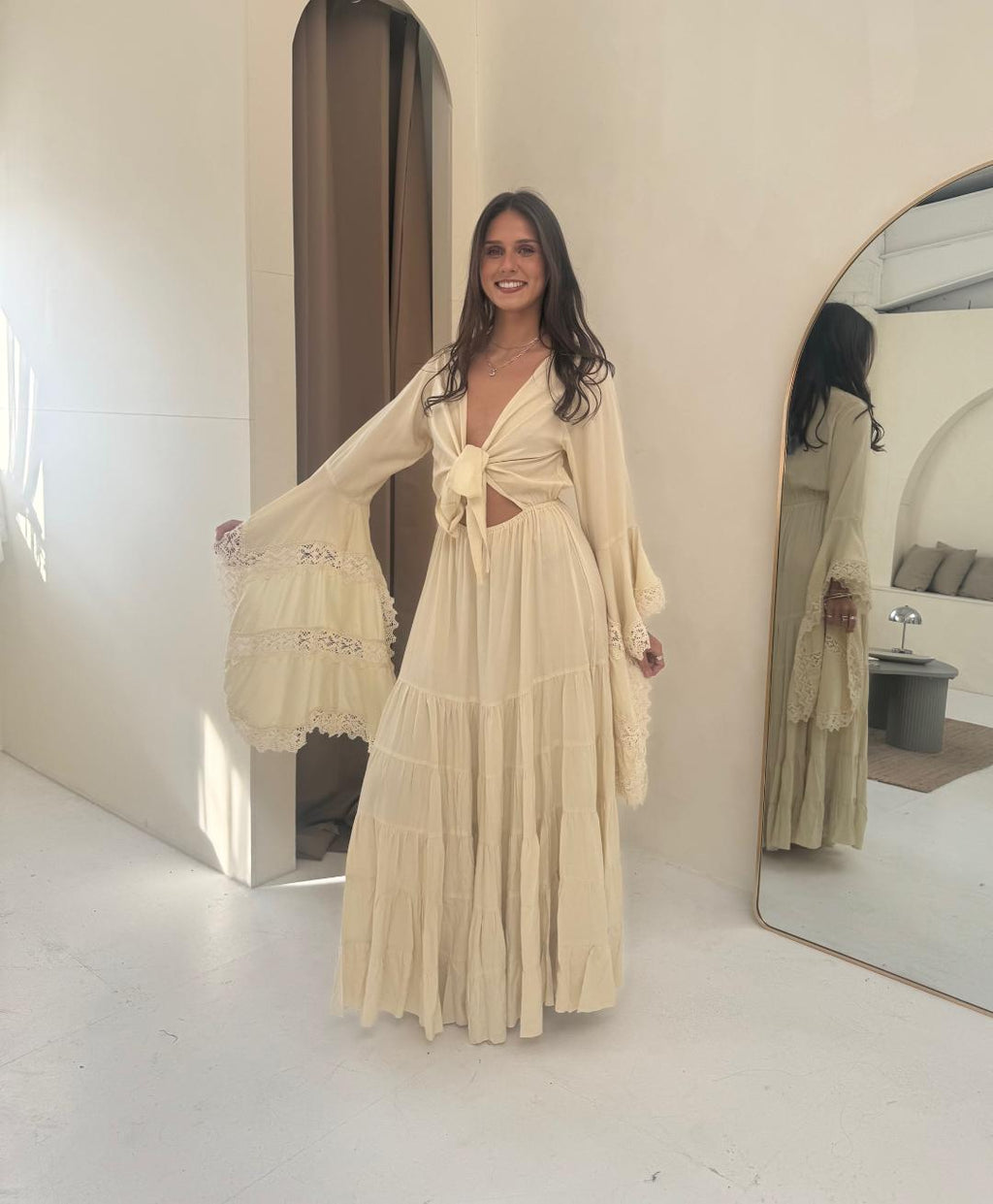 Pampita Susani Dress Butter Yellow