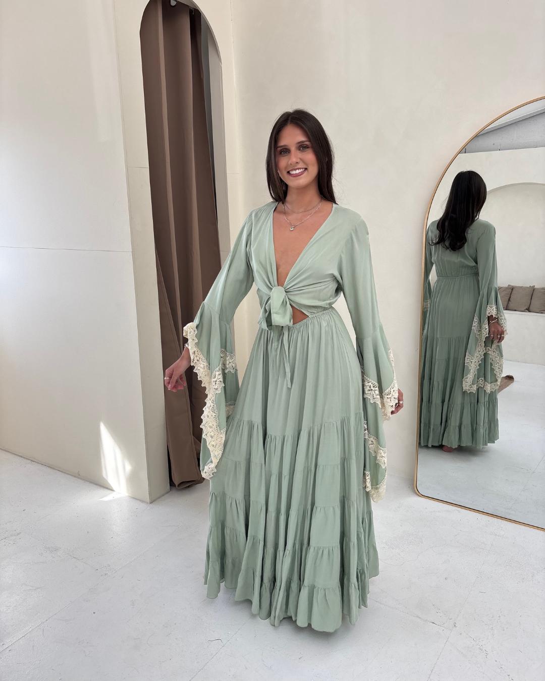 Pampita Susani Dress Green