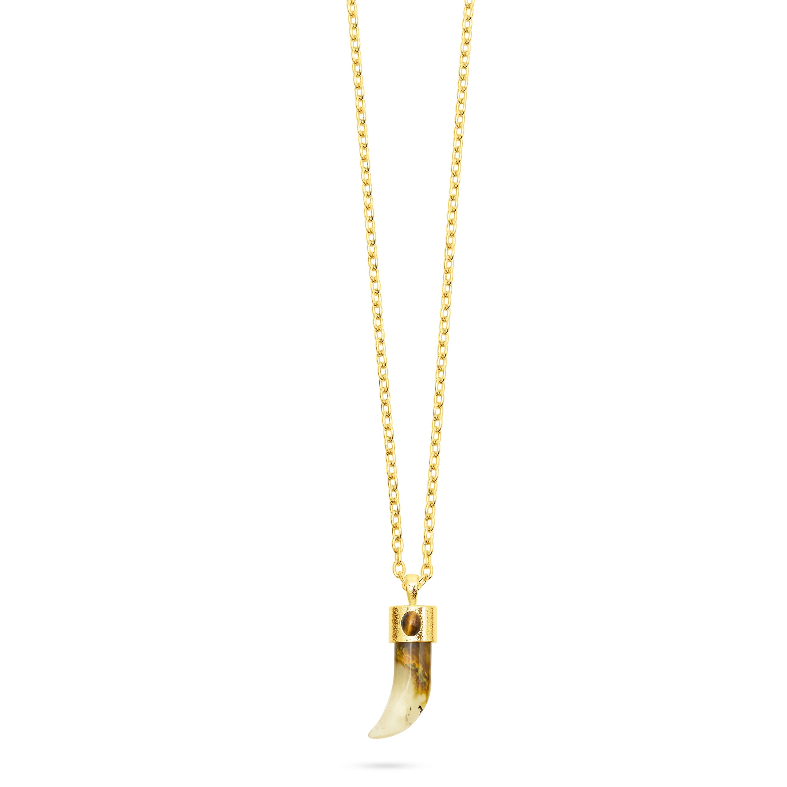 Talis Shark Tooth Pendant Necklace- Watermelon Skin