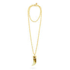 Talis Shark Tooth Pendant Necklace- Watermelon Skin