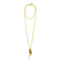 Talis Shark Tooth Pendant Necklace- Watermelon Skin