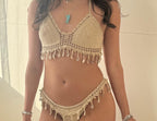 Pampita Handmade Crochet Bikini Beige