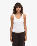 Colorful Standard Women Organic Rib Tank Top Optical White