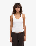 Colorful Standard Women Organic Rib Tank Top Optical White