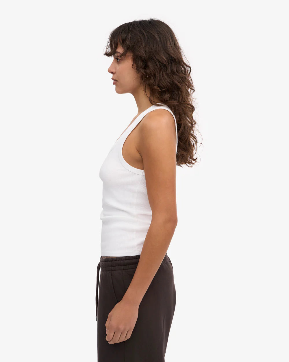 Colorful Standard Women Organic Rib Tank Top Optical White